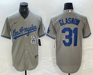 Men's Los Angeles Dodgers #31 Tyler Glasnow Gray Alternate Team Logo Cool Base Jerseys,We sell and wholesale Men's Los Angeles Dodgers #31 Tyler Glasnow Gray Alternate Team Logo Cool Base Jerseys on line form chian!
